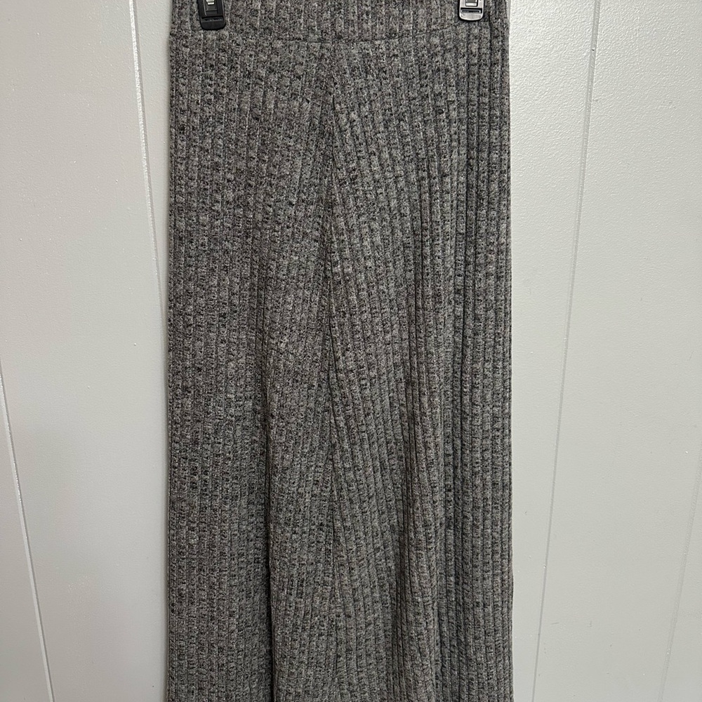 Gray Maxi Pencil Skirt with Ribbed Texture for Casual or Work women’s large